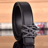 Amiri Belt Black plain texture